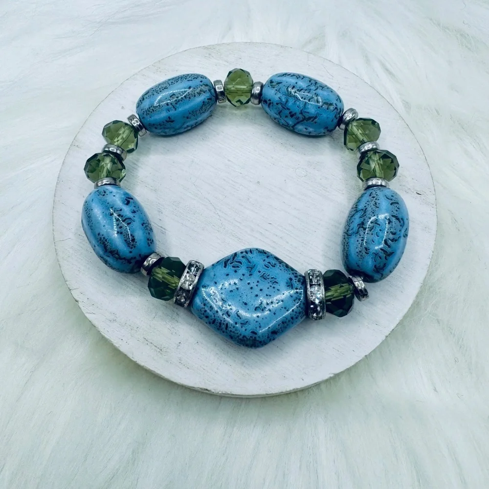 Chunky Harmony Natural Stone Large Beads Bracelet Style 2